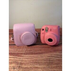 Fujifilm Instax Mini 9 Instant Film Camera Pink With Case - WORKING